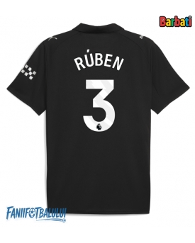 Manchester City Ruben Dias #3 Tricou Fotbal Replică 2025-26 Barbati Deplasare